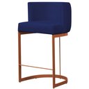 Ver imagem 1 de Banqueta Decorativa Emily Base Metal Bronze:azul