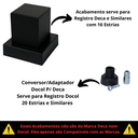 Ver imagem 6 de Acabamento Volante Quadrado Preto Registro Base Padrão Docol