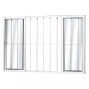 Ver imagem 1 de Janela de Correr Alumínio 4 Folhas com Grade MGM Soft 120x120cm Vidro Liso Fumê