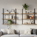 Ver imagem 1 de Kit 2 Prateleira Tripla Estante 30x100cm Tipo Industrial