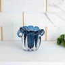 Vaso de Vidro Italy Azul 13x11x10 Cm Lyor - 3