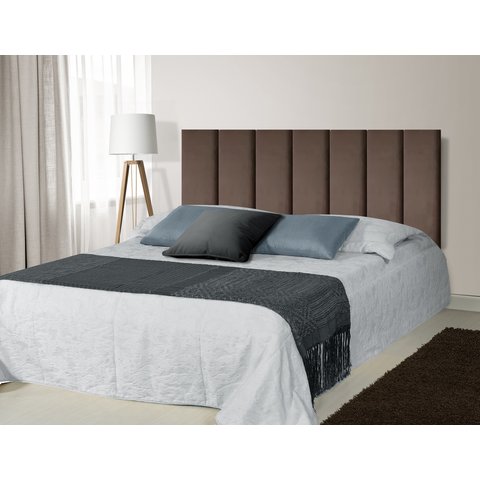 Cabeceira Modular Paris Tecido Veludo King 200 Cm 10 Modulos:marrom
