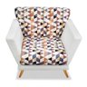Kit 2 Poltrona Cadeira Decorativa Isabela Estampada com Pé Palito para Sala de Estar Corano Bege - B - 2