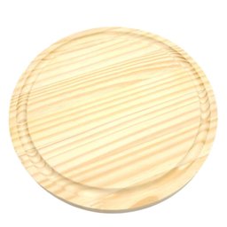 Tábua de Corte Redonda Stolf em Madeira Pinus Decorativa Chesse 24cm - 4
