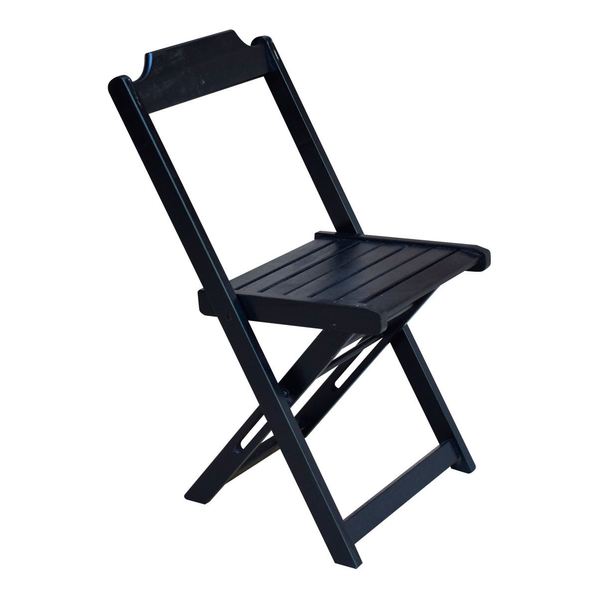 Conjunto de Mesa com 4 Cadeiras de Madeira Dobravel 60x60 Ideal para Bar e Restaurante - Preto - 2