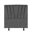Ver imagem 2 de Cabeceira Estofada Bélgica 100cm Solteiro para Cama Colchão Box Quarto Linho Cinza - Aurora Line