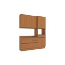 Ver imagem 4 de Cozinha Modulada Completa Maxxi 4 Peças (1aéreo+1balcão+1paneleiro+1complemento) C4p163 Canela -