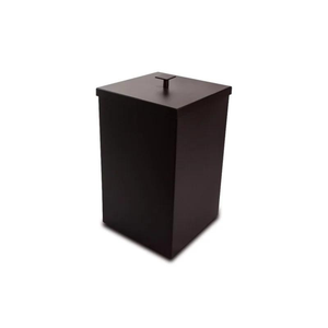 Lixeira Quadrada Aço Inox Preta Fosco 7,8l