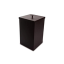 Ver imagem 1 de Lixeira Quadrada Aço Inox Preta Fosco 7,8l