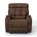Ver imagem 2 de Poltrona do Papai Reclinável em Tecido Linho Cor Marrom Reclinação Elétrica - Modelo Florença