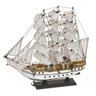 Escultura Decorativo Barco de Madeira Branco 37cm PARIS LUZ - 1
