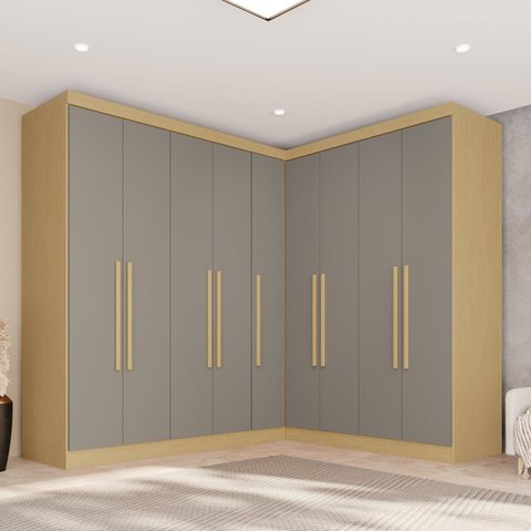 Guarda-Roupa de Canto Modulado 9 Portas 4 Gavetas França