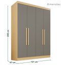 Ver imagem 4 de Guarda-Roupa de Canto Modulado 9 Portas 4 Gavetas França