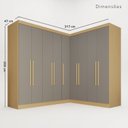 Ver imagem 3 de Guarda-Roupa de Canto Modulado 9 Portas 4 Gavetas França