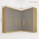 Ver imagem 3 de Guarda-Roupa de Canto Modulado 9 Portas 4 Gavetas França