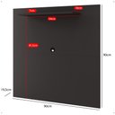 Ver imagem 7 de Painel Star Tv 32" Prateleira Decoração Versátil Sala Estar Jantar Quarto Recepção 90x90 -