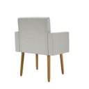 Ver imagem 5 de Poltrona Decorativa - Cadeira Escritório Linho Black Friday Cor:linho Cinza Claro