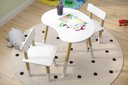 Ver imagem 3 de Mesa Infantil Grão com 2 Cadeiras Ideal para Refeições Pintar e Brincar