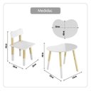 Ver imagem 2 de Mesa Infantil Grão com 2 Cadeiras Ideal para Refeições Pintar e Brincar