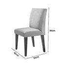 Ver imagem 4 de Sala de Jantar Mesa Olimpia Vidro Canto Reto com 4 Cadeiras Marrom/off White/imbuia Ripado