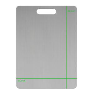 Tábua de Corte em Aço Inox 395 X 275mm Slim