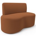 Ver imagem 2 de Sofá 2 Lugares 140cm Orgânico para Sala de Estar Living Larissa L02 Bouclê Terracota - Lyam Decor