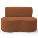 Ver imagem 5 de Sofá 2 Lugares 140cm Orgânico para Sala de Estar Living Larissa L02 Bouclê Terracota - Lyam Decor