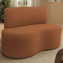 Ver imagem 1 de Sofá 2 Lugares 140cm Orgânico para Sala de Estar Living Larissa L02 Bouclê Terracota - Lyam Decor