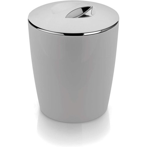 Lixeira Cromo Vitra 5 Litros - Branco Fechado