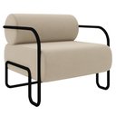 Ver mais imagens de Poltrona Decorativa para Sala Industrial Kit 2 Kira K04 Veludo Bege - Mpozenato