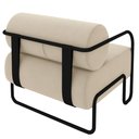 Ver imagem 7 de Poltrona Decorativa para Sala Industrial Kit 2 Kira K04 Veludo Bege - Mpozenato