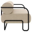 Ver imagem 6 de Poltrona Decorativa para Sala Industrial Kit 2 Kira K04 Veludo Bege - Mpozenato
