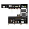 Armário De Cozinha 252cm Com Leds Multimóveis Preto/dourado - 4