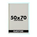 Ver imagem 1 de Moldura 50x70cm com Fundo sem Vidro Foto Poster Quadro Decorativo Imagem Sala:branco