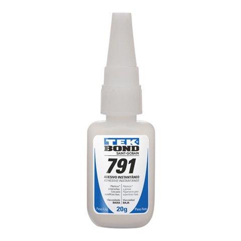 Cola Adesiva Instantânea Multiuso Profissional 791 Tek Bond:20g