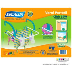 Varal Portátil Click em Aço Pintado Epóxi Branco - 5