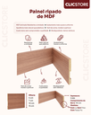 Ver imagem 4 de Kit 10 Rodapé MDF 10cm sem Friso Liso Sala Quarto Cozinha Madeira Laminado Parede Moderna Elegante P