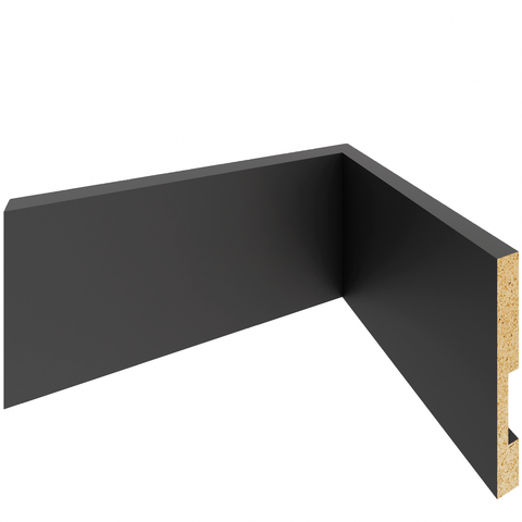 Kit 10 Rodapé MDF 10cm sem Friso Liso Sala Quarto Cozinha Madeira Laminado Parede Moderna Elegante P