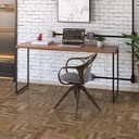 Ver imagem 2 de Mesa de Escritório Escrivaninha 150cm Dynamica Industrial C08 Nogal - Mpozenato