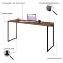 Ver imagem 3 de Mesa de Escritório Escrivaninha 150cm Dynamica Industrial C08 Nogal - Mpozenato