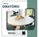Ver imagem 3 de Centro Mesa Prato Giratório Vidro Temperado 60cm Resistente - Branco