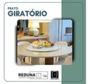 Ver mais imagens de Centro Mesa Prato Giratório Vidro Temperado 60cm Resistente - Branco