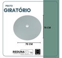 Ver imagem 6 de Centro Mesa Prato Giratório Vidro Temperado 60cm Resistente - Branco
