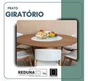 Ver imagem 5 de Centro Mesa Prato Giratório Vidro Temperado 60cm Resistente - Branco