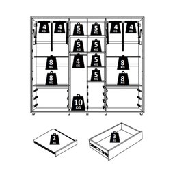 Guarda Roupa Casal Volpi Ripado 6 Portas Cumaru/opala com 8 Espelhos - Madetec - 5