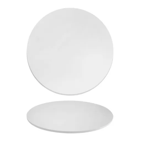 Tampo em MDF 18mm Redondo 120 cm - Laca Branca - Laqueado