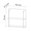 Ver imagem 4 de Kit 02 Painéis Industrial Multiuso com 2 Prateleiras Cler M05 Branco - Inoviza