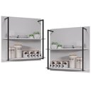 Ver imagem 1 de Kit 02 Painéis Industrial Multiuso com 2 Prateleiras Cler M05 Branco - Inoviza