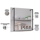 Ver imagem 3 de Kit 02 Painéis Industrial Multiuso com 2 Prateleiras Cler M05 Branco - Inoviza