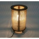 Ver imagem 2 de Luminária Abajur Bambu Japonês para Sala Quarto Cor do Abajur:Marrom;Cor Da Base:Tabaco